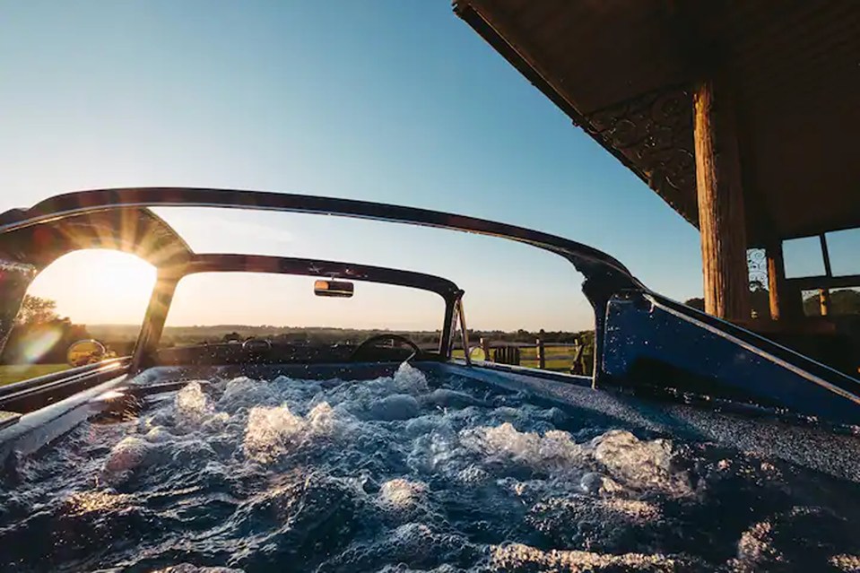 Guests can watch the sunset from  the backseat