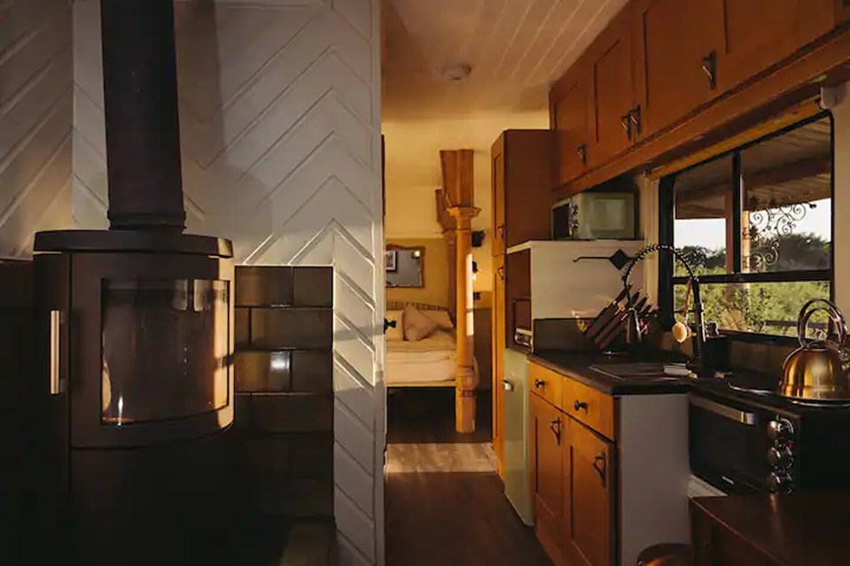 The kitchen and stove