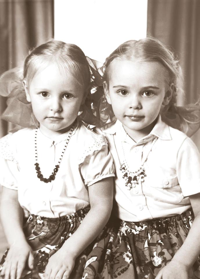 A picture of Putin's two daughters taken in 1985 - that could be set to act as 'regents' in an alleged ploy by the despot to create a dynasty