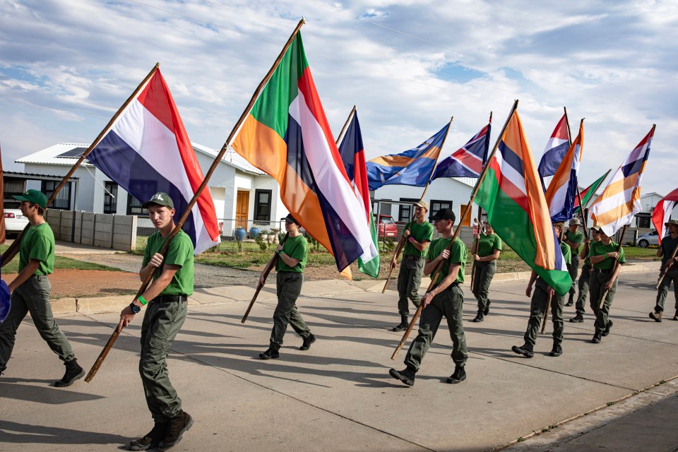 A youth parade in the village in October 2023