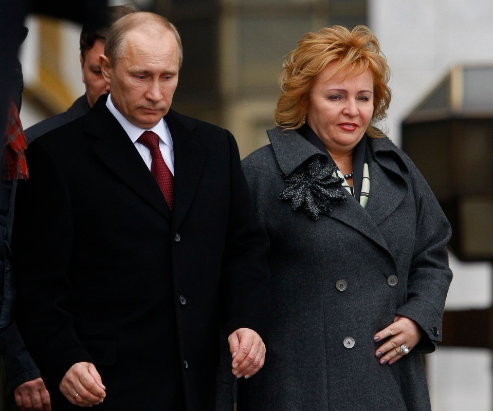 The tyrant is pictured with his first wife Lyudmila Putina in 2012