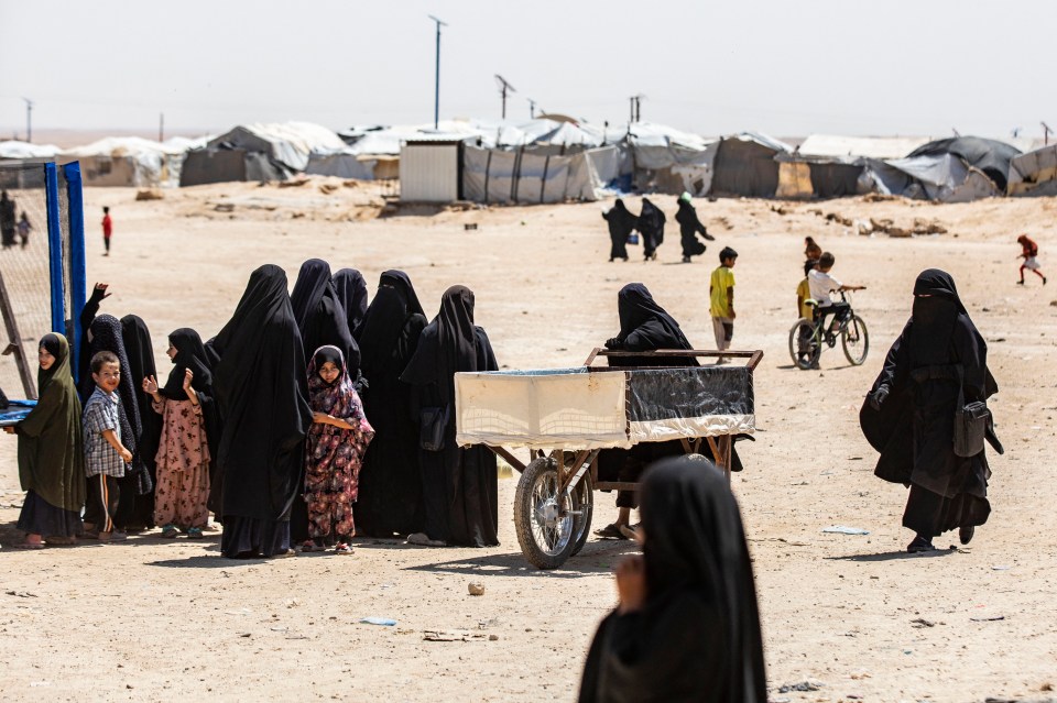Begum used to be imprisoned inside Al Hol camp (pictured this month)