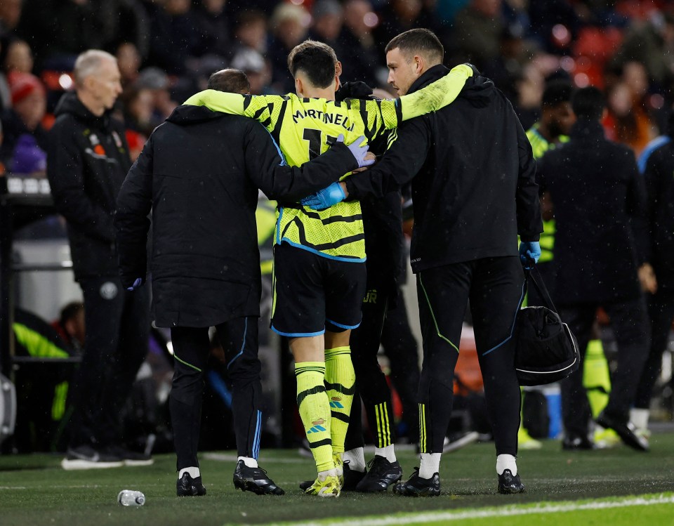 Arsenal could be without Gabriel Martinelli on Sunday