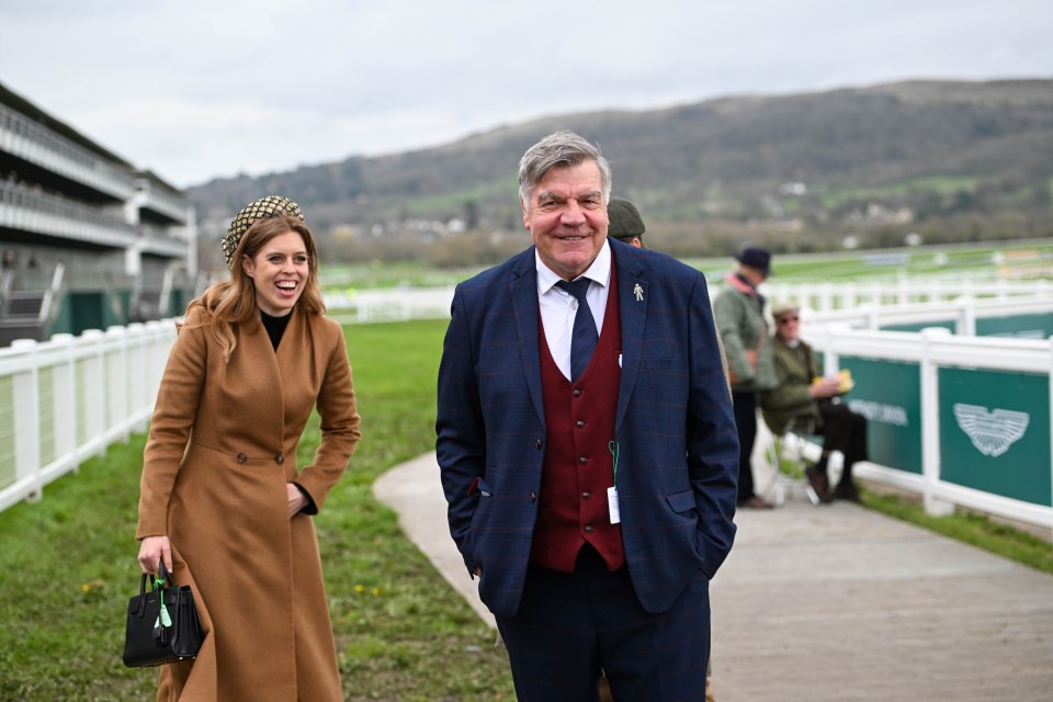 Beatrice chuckled as the former England boss posed for snaps thinking the photographers were for him