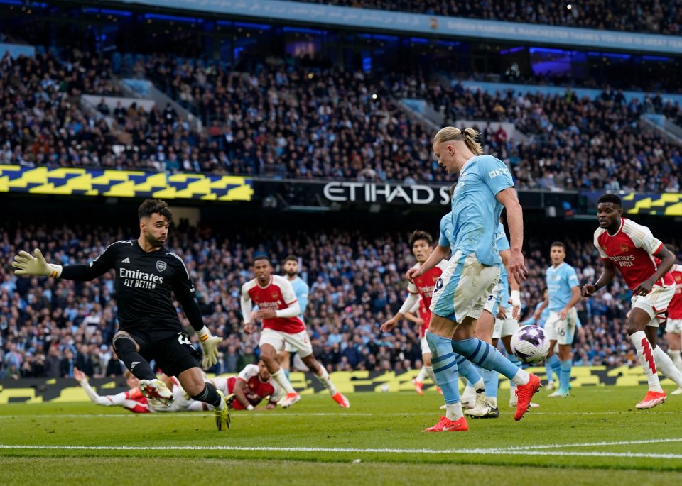 Haaland struggled to make an impact against Arsenal on Sunday