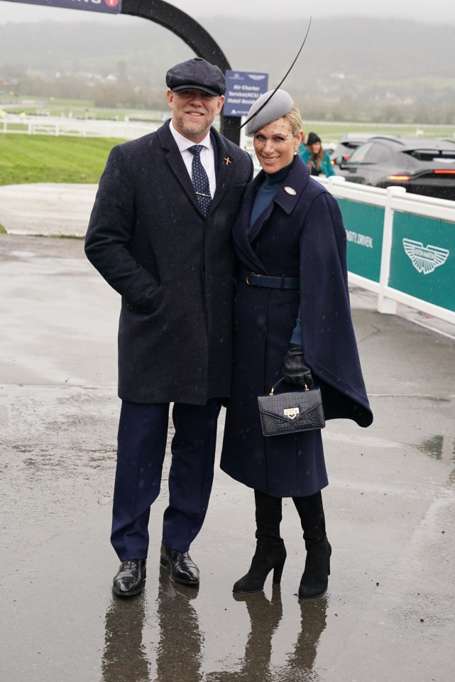 Zara and Mike Tindall have arrived for day one of the Cheltenham Festival and are dressed to the nines