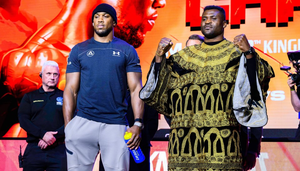 Joshua and Ngannou will square off in Riyadh on Friday night
