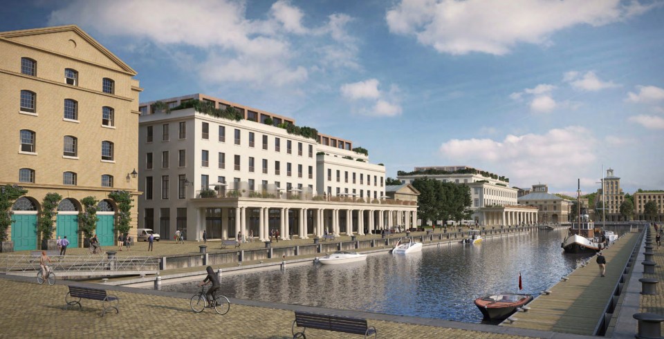 An artist's impression of how the proposed 'Venice of Britain' might look