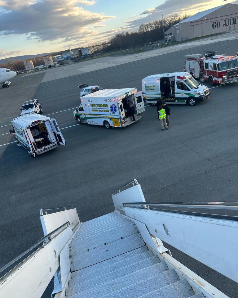 Fifteen people were reportedly treated on-site at the airport and seven were rushed to hospital