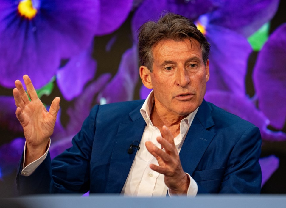 LONDON, ENGLAND - JULY 06: In this handout image from the AELTC, Lord Sebastian Coe takes part in the Environment Positive Panel in the Media Theatre in the Broadcast Centre at The Championships 2023. Held at All England Lawn Tennis and Croquet Club on July 6, 2023 in London, England. (Photo by AELTC/Adam Warner - Handout/Getty Images)