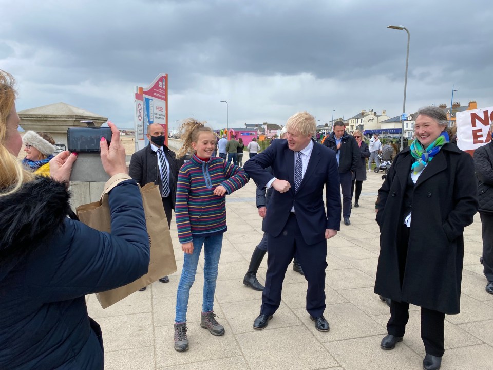 Picture by Kate Ferguson / The Sun, Boris Johnson in Hartlepool for the by election 2021