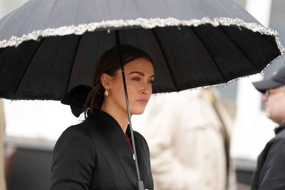 One guest stunned in a black ensemble