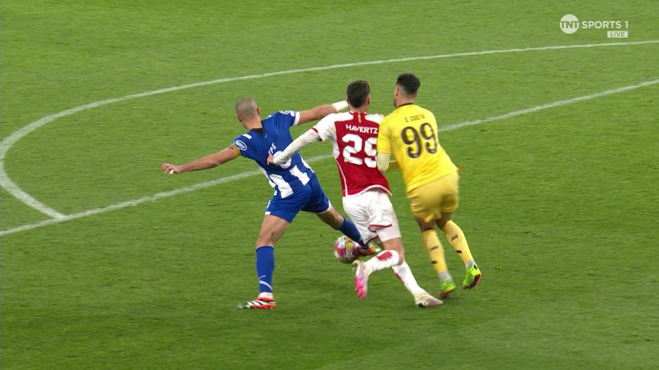 Kai Havertz was penalised for a foul