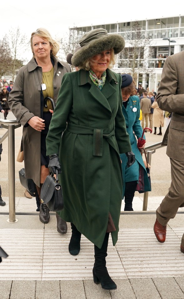 The monarch appeared in high spirits as she arrived for the rebranded Ladies Day