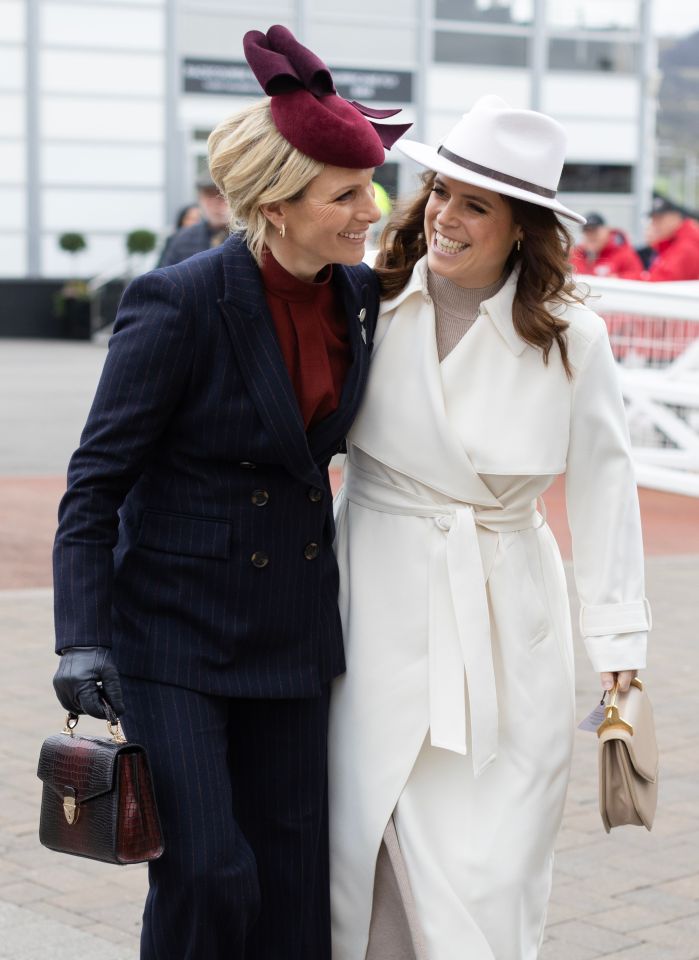 Eugenie and Zara appeared to be enjoying their time at the iconic racing venue