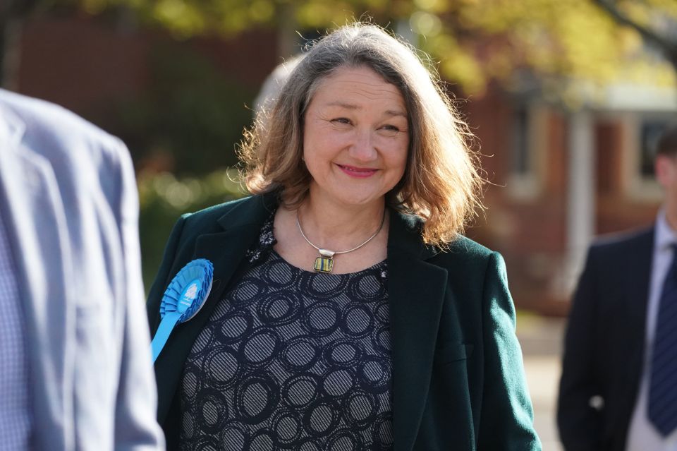 Conservative's Jill Mortimer prepares to address the media in Victory Square, Hartlepool after being declared winner in the Hartlepool parliamentary by-election at Mill House Leisure Centre in Hartlepool. Picture date: Friday May 7, 2021. PA Photo. See PA story POLITICS Elections. Photo credit should read: Owen Humphreys/PA Wire
