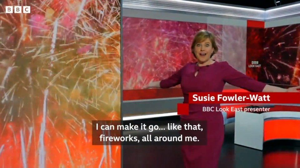 The new studio boasts huge LED screens and a new sofa