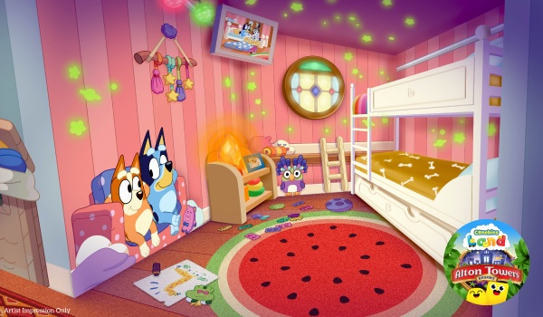The new rooms are themed around CBeebies favourite Bluey
