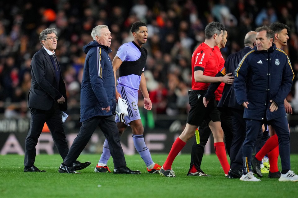 Carlo Ancelotti has revealed the five-word rant that got Jude Bellingham sent off