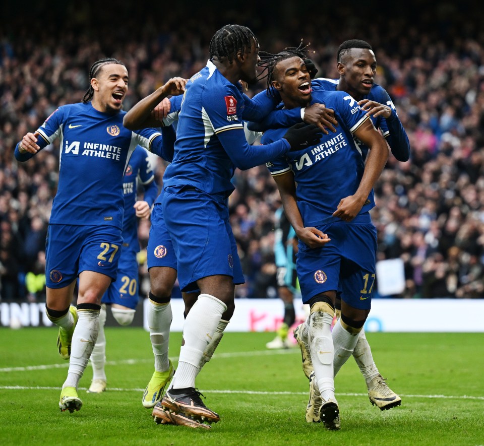 The moment occurred after Carney Chukwuemeka put the Blues in front late on