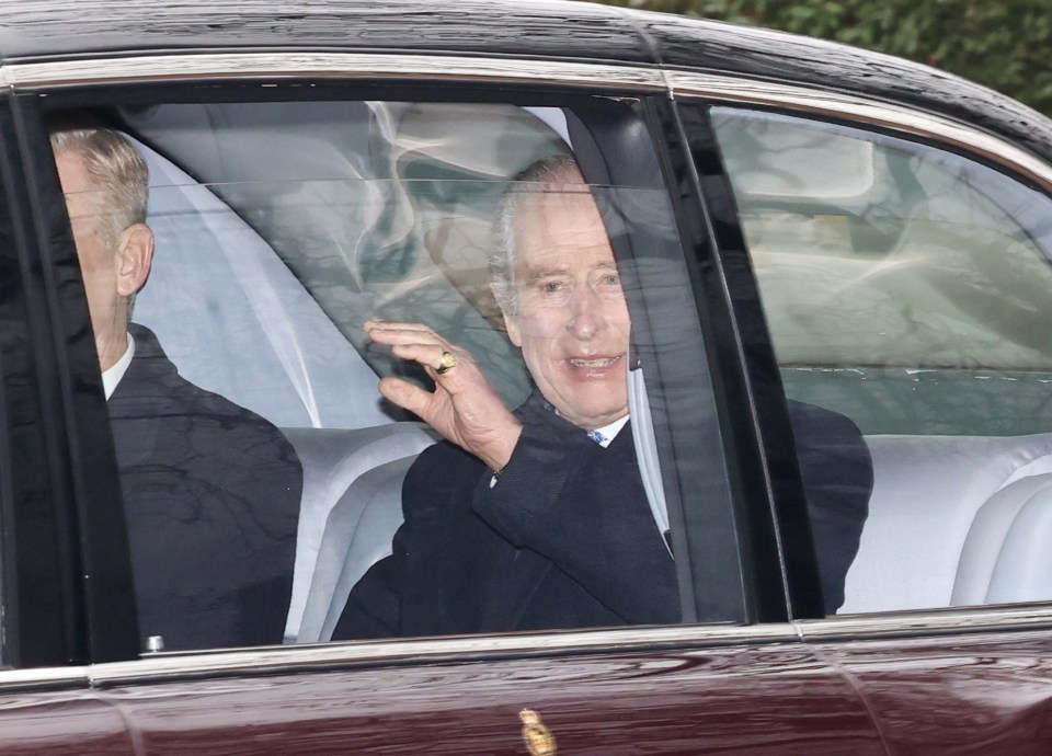 King Charles waved to crowds today as he was driven from Clarence House