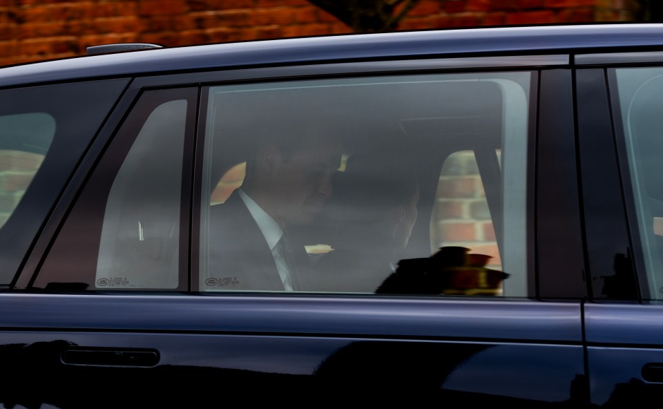 Prince William and Kate leaving Windsor Castle hours after the apology for the edited image