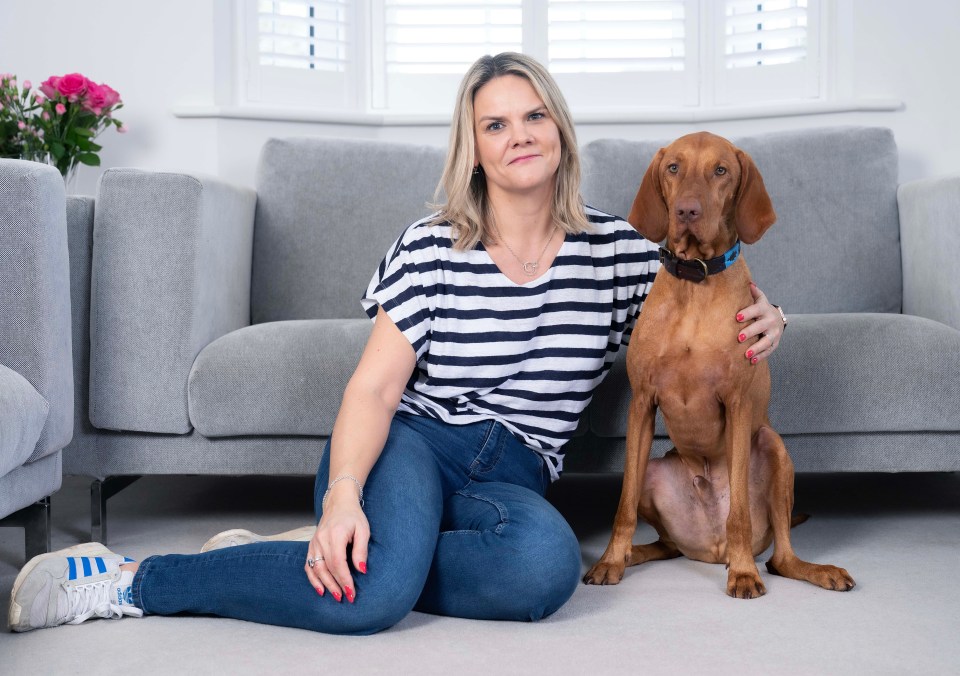 Mum-of-two Abby Summerville pays £120 a month for injections to stop her two-year-old Hungarian vizsla Csaba from itching with allergies