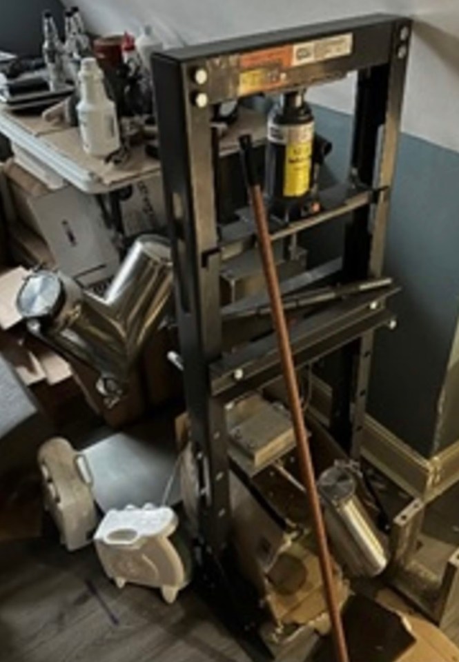 Part of the 'sophisticated factory', which was being used to produce the synthetic opioids to sell on the dark web
