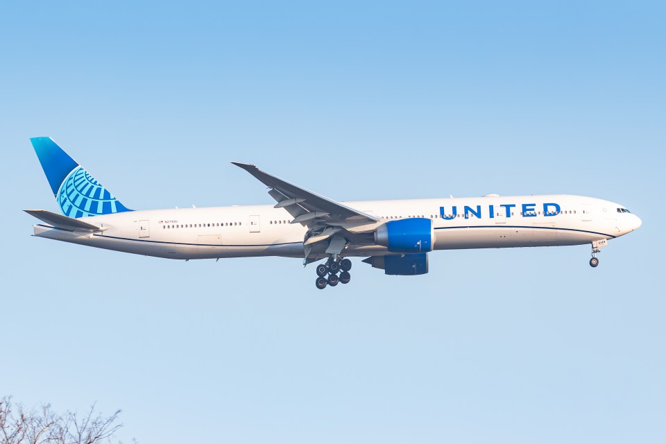 United Airlines Boeing 777 was forced to return back to the airport after a toilet disaster (stock image)