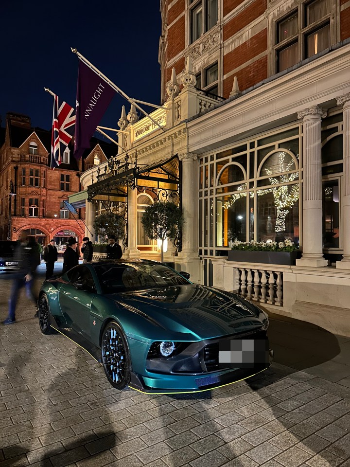 Gordon Ramsay's Aston Martin Valour outside the Connaught hotel in Mayfair