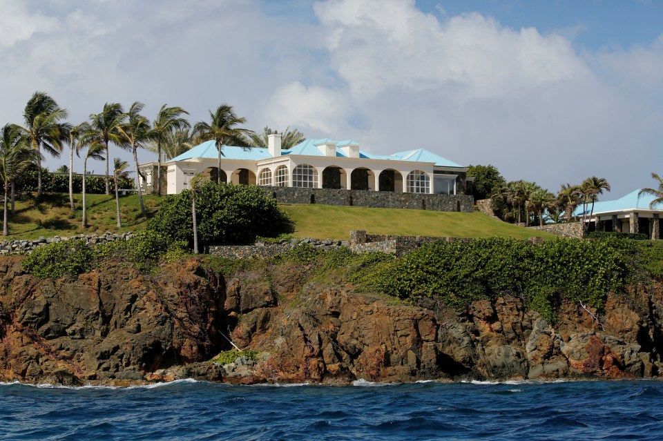 Houses are seen at Little St James Island, one of the Epstein's properties