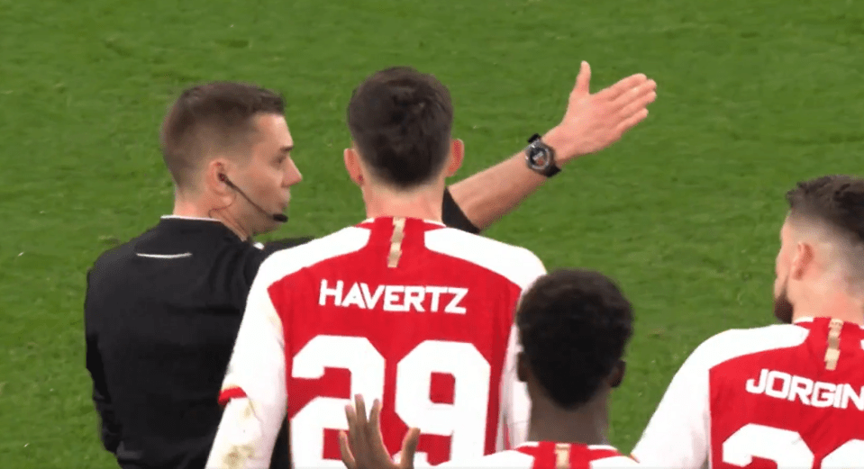 Havertz pleaded his innocence with Clement Turpin