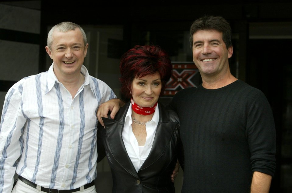 Sharon and Louis have been friends for years - seen here with Simon Cowell in 2004