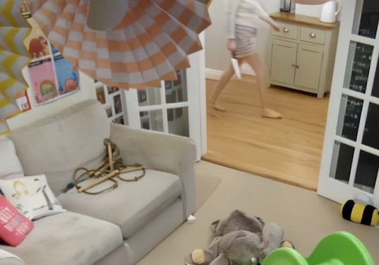 Sheree can be seen marching around with the knife in hand
