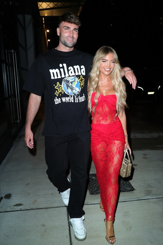 Molly Smith partied alongside her boyfriend Tom Clare and co-stars at the launch of her Boohoo collection