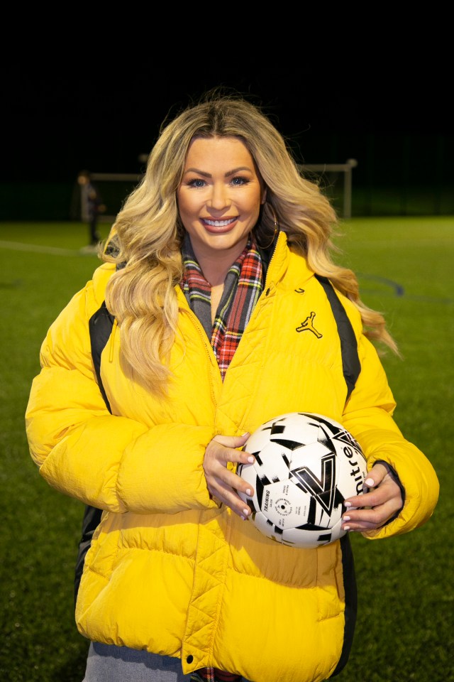 The reality star is delighted to see more girls playing football thanks to our grant
