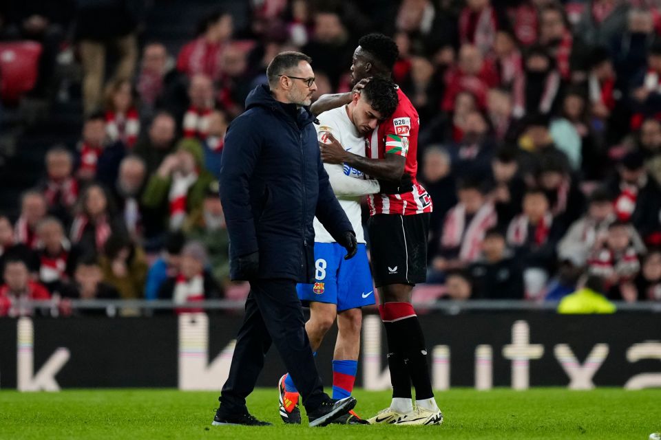 Pedri was devastated as he made his way off the pitch