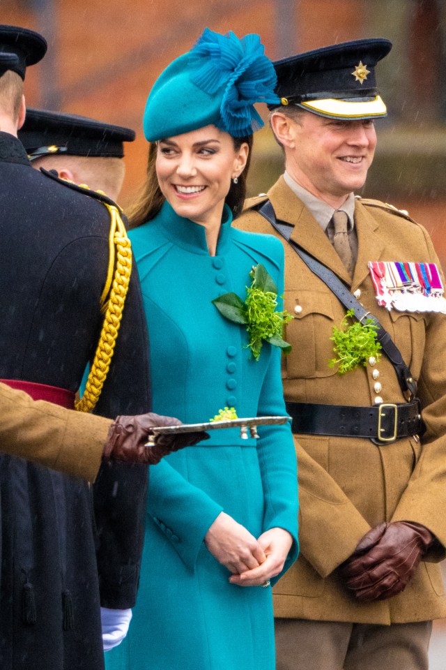 Honorary Colonel Kate at the St Patrick's Day parade last year