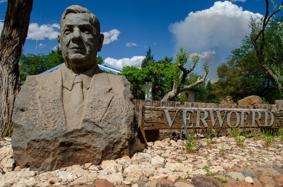 A bust of H.F. Verwoerd, the mastermind of Apartheid