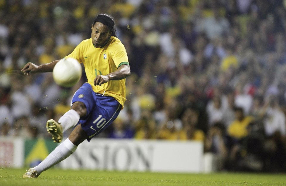 Ronaldinho starred for Brazil, the team Mainoo could make his England debut against this Saturday