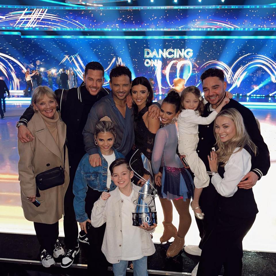 Ryan was cheered on by his family