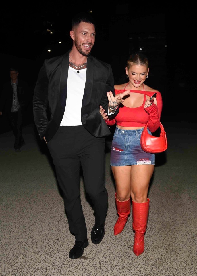 The pair were seen leaving Molly Smith's Boohoo party together in Manchester