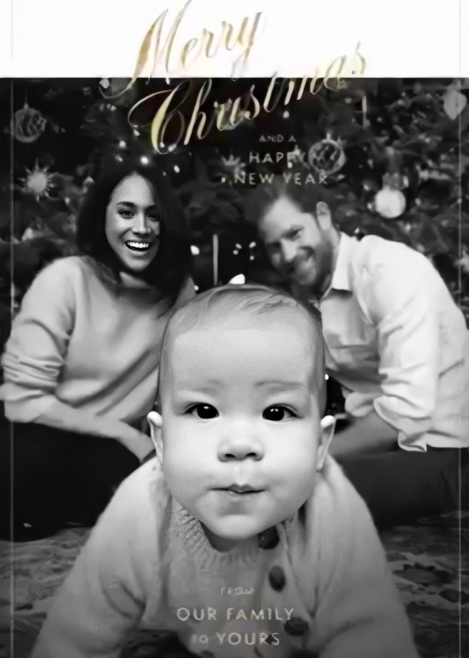Meghan and Harry were questioned by royal fans over a Christmas card they put out in 2019, where Meghan's face seems sharply in focus compared to Harry