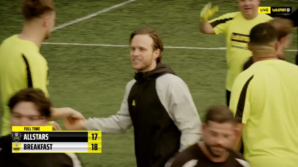Olly Murs also showed a smile