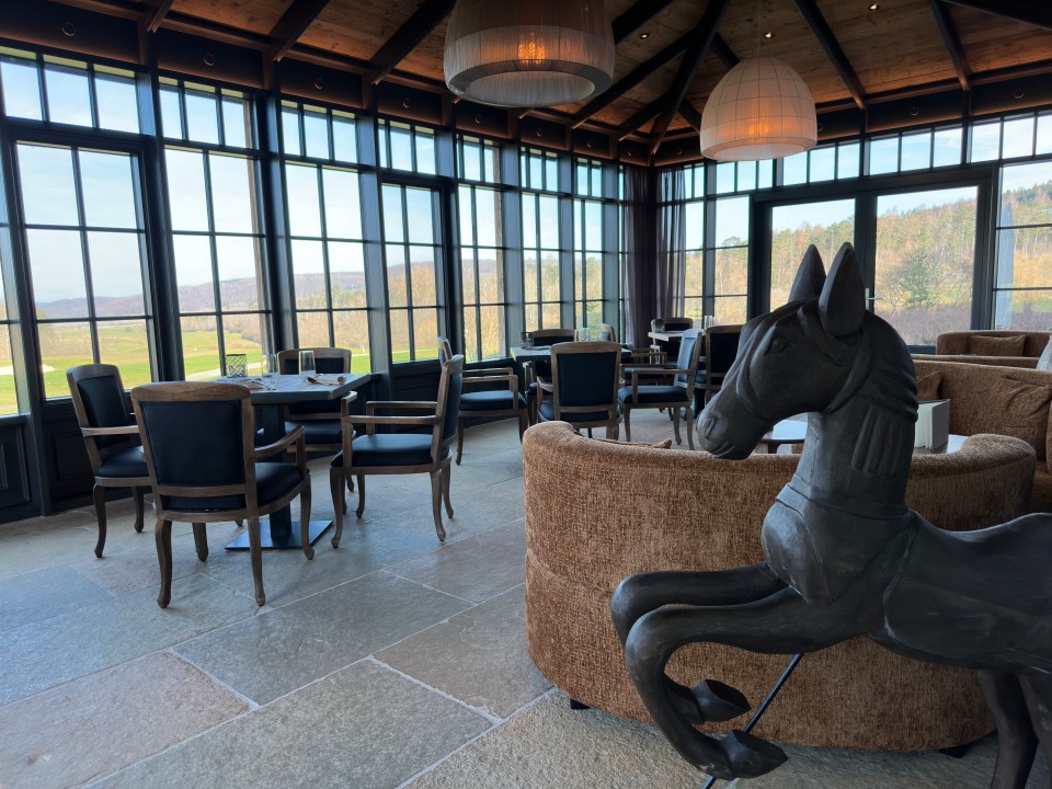 The venue includes unusual touches such as this horse