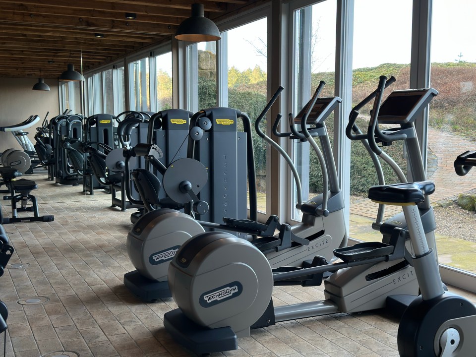 The gym looks plain compared to other aspects of the resort