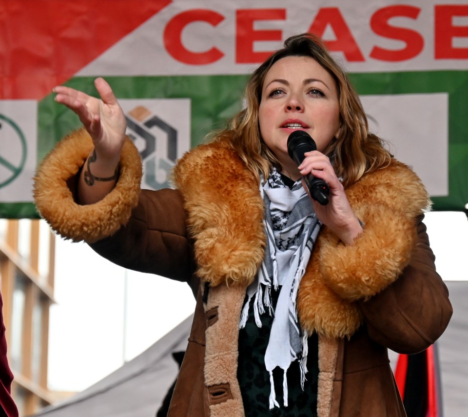 Singer Charlotte spoke at the demonstration