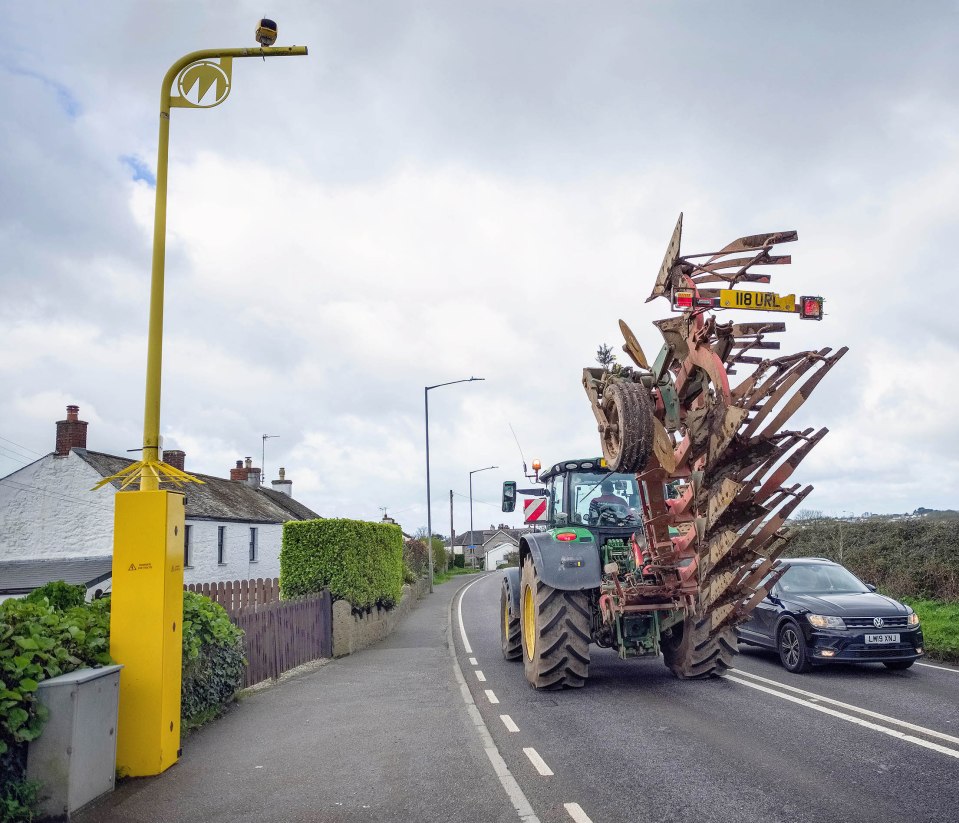 The giant speed cameras have been stuck up in Cornwall, and are protected by steel casing