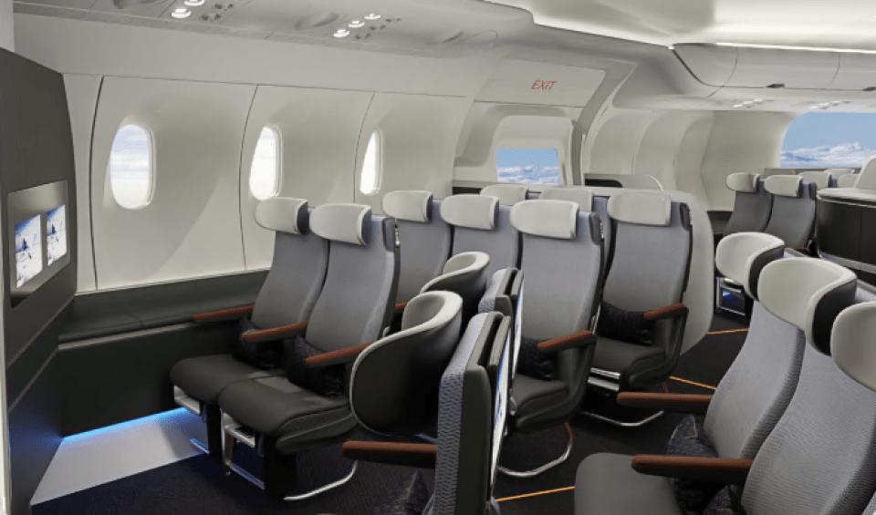There may be 15 or 20 rows across the cabin of a 'blended-wing' plane