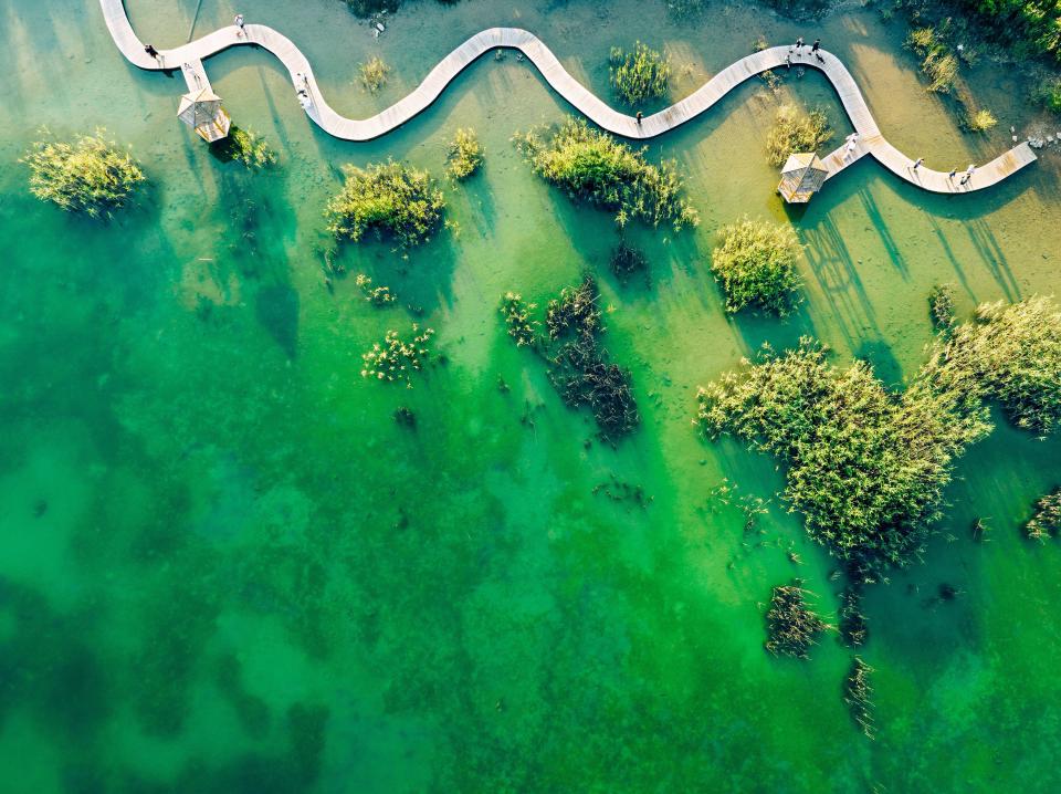The water in the park has been compared to the sea in the Maldives